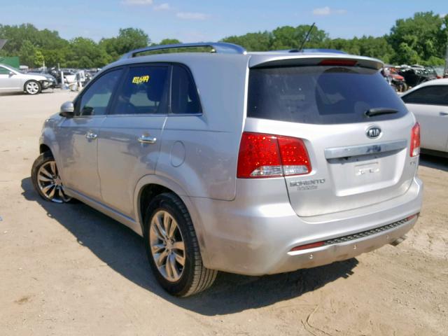 5XYKW4A23BG102761 - 2011 KIA SORENTO SX SILVER photo 3