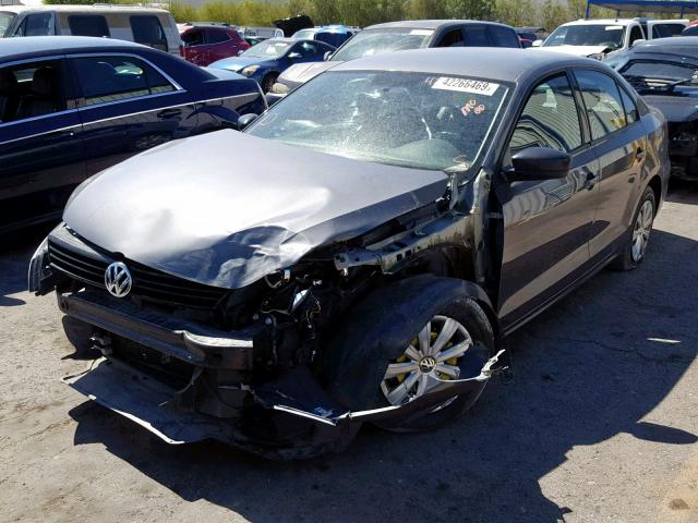 3VW2K7AJ9EM218975 - 2014 VOLKSWAGEN JETTA BASE 灰色 照片 2