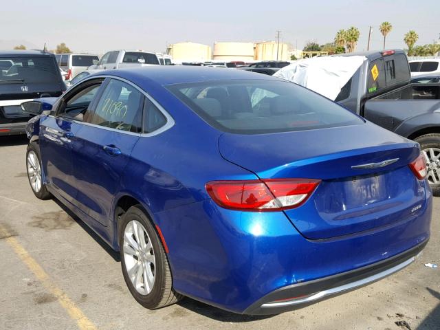 1C3CCCAB9GN101027 - 2016 CHRYSLER 200 LIMITE BLUE photo 3