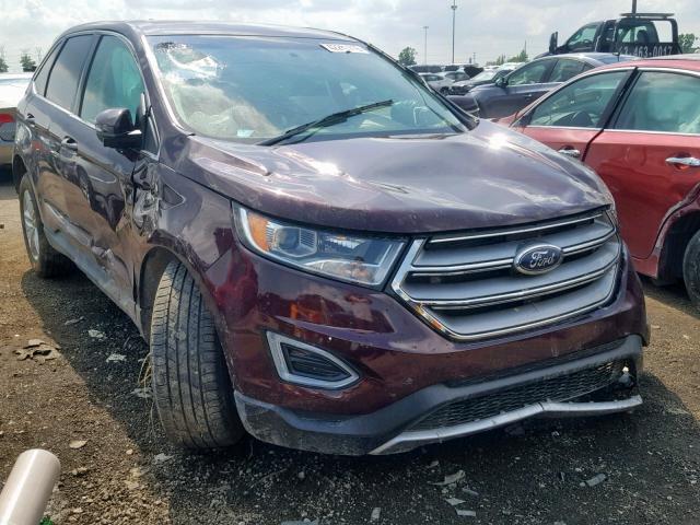 2FMPK4J92JBC40031 - 2018 FORD EDGE SEL BURGUNDY photo 1