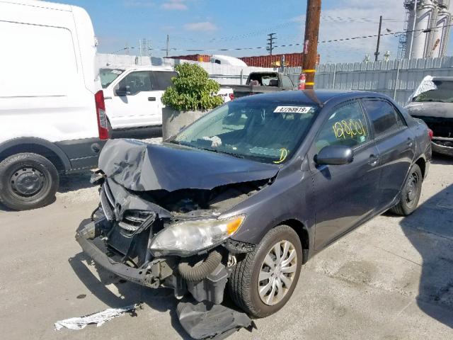 5YFBU4EE5DP095434 - 2013 TOYOTA COROLLA BA GRAY photo 2