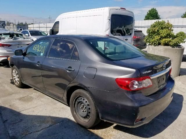 5YFBU4EE5DP095434 - 2013 TOYOTA COROLLA BA GRAY photo 3