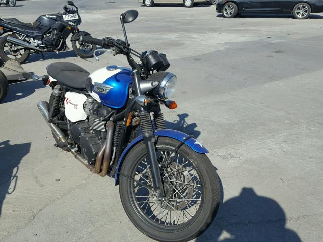SMT910K1XFT675390 - 2015 TRIUMPH MOTORCYCLE BONNEVILLE BLUE photo 1