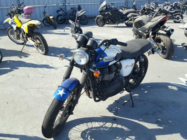 SMT910K1XFT675390 - 2015 TRIUMPH MOTORCYCLE BONNEVILLE BLUE photo 2