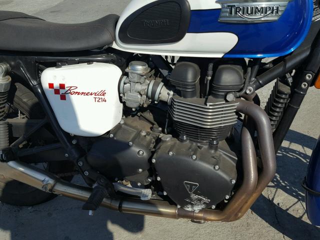 SMT910K1XFT675390 - 2015 TRIUMPH MOTORCYCLE BONNEVILLE BLUE photo 7