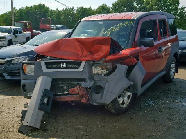 5J6YH27635L026397 - 2005 HONDA ELEMENT EX ORANGE photo 2