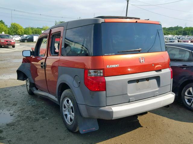 5J6YH27635L026397 - 2005 HONDA ELEMENT EX ORANGE photo 3