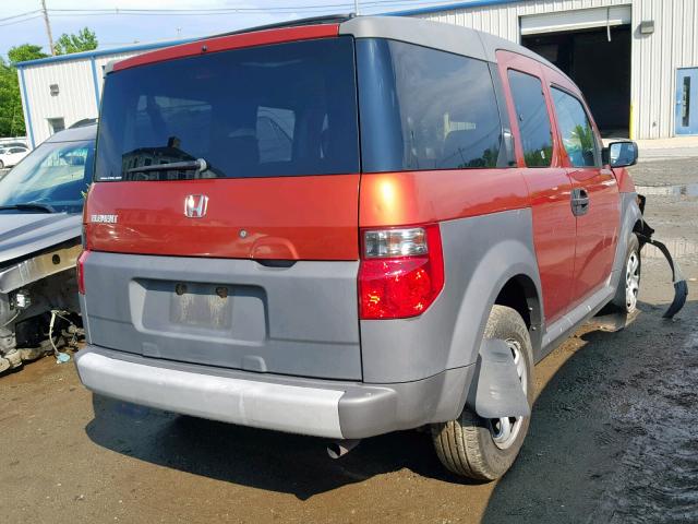 5J6YH27635L026397 - 2005 HONDA ELEMENT EX ORANGE photo 4