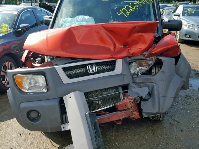 5J6YH27635L026397 - 2005 HONDA ELEMENT EX ORANGE photo 7