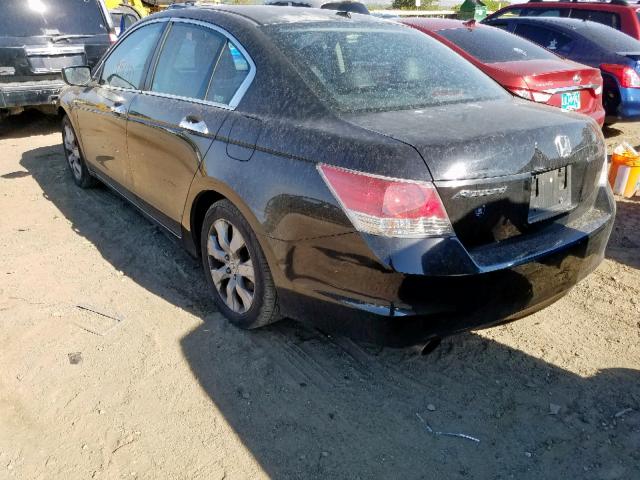 5KBCP368X9B502845 - 2009 HONDA ACCORD EXL BLACK photo 3