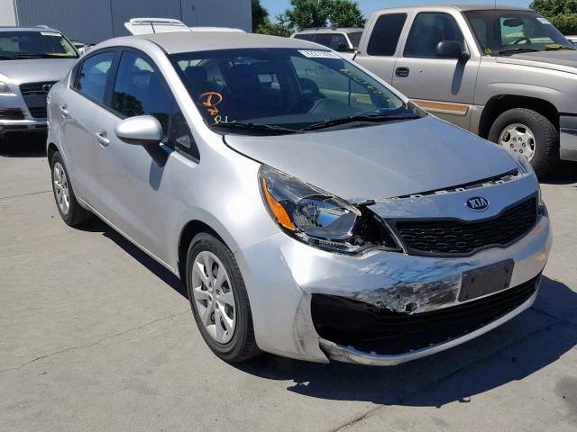 KNADM4A33E6387604 - 2014 KIA RIO LX SILVER photo 1