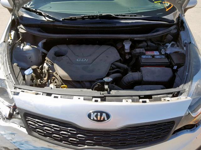 KNADM4A33E6387604 - 2014 KIA RIO LX SILVER photo 7