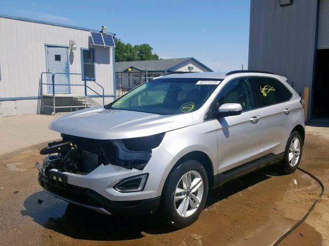 2FMPK4J84GBB67373 - 2016 FORD EDGE SEL SILVER photo 2