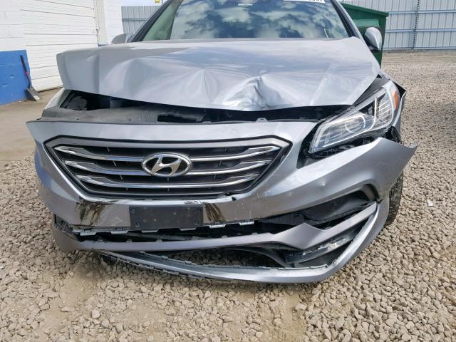 5NPE34AF5HH587639 - 2017 HYUNDAI SONATA SPO SILVER photo 9