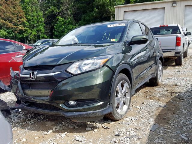 3CZRU5H57HM720892 - 2017 HONDA HR-V EX GREEN photo 2