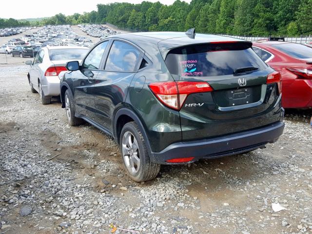 3CZRU5H57HM720892 - 2017 HONDA HR-V EX GREEN photo 3