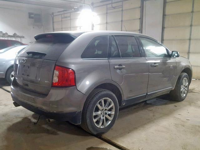 2FMDK3JC4DBC65655 - 2013 FORD EDGE SEL GRAY photo 4