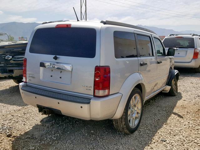 1D8GU58668W112272 - 2008 DODGE NITRO R/T SILVER photo 4