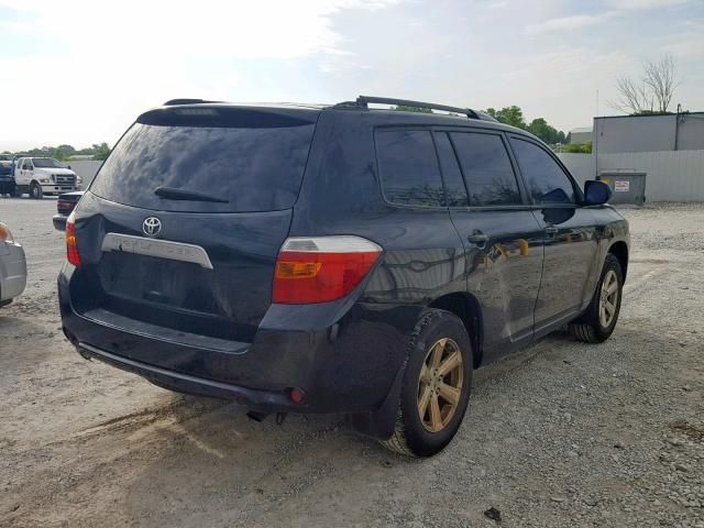 5TDZA3EH2AS001346 - 2010 TOYOTA HIGHLANDER BLACK photo 4