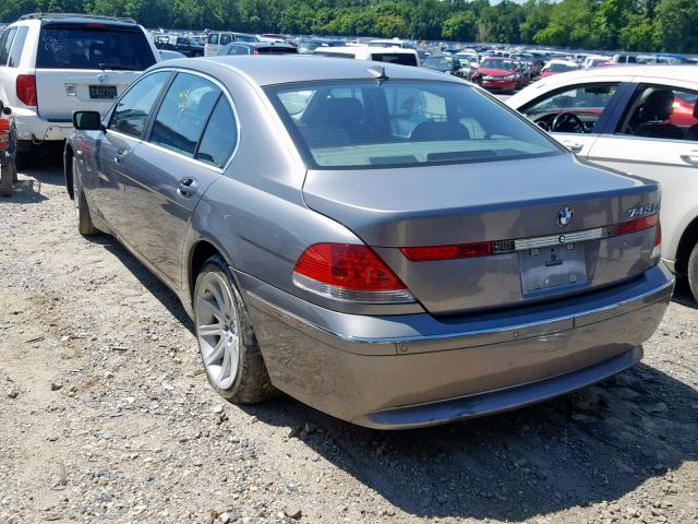 WBAGN63462DR03814 - 2002 BMW 745 LI GRAY photo 3