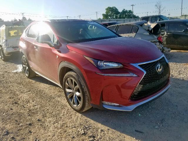 JTJBARBZ9G2059839 - 2016 LEXUS NX 200T RED photo 1