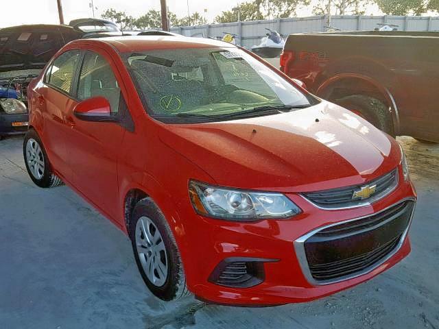 1G1JB5SH0H4151156 - 2017 CHEVROLET SONIC LS RED photo 1