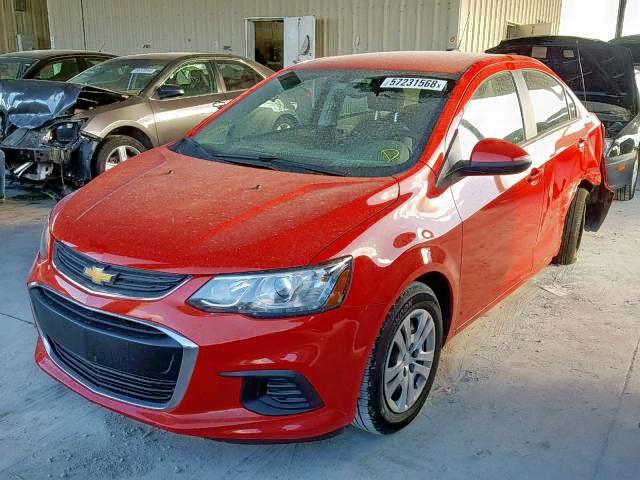 1G1JB5SH0H4151156 - 2017 CHEVROLET SONIC LS RED photo 2