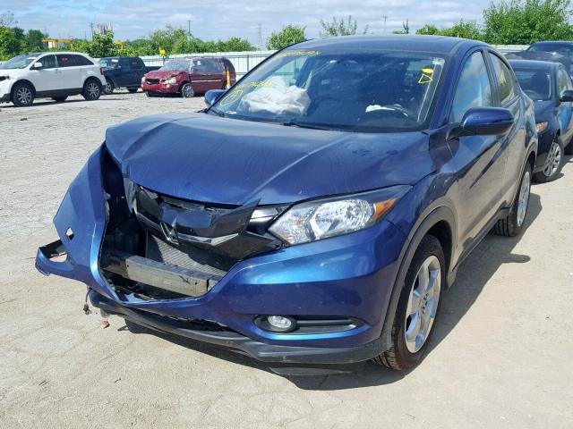 3CZRU6H54GM742465 - 2016 HONDA HR-V EX BLUE photo 2