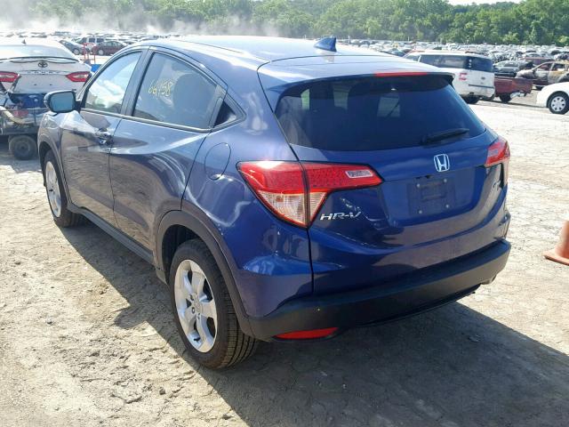 3CZRU6H54GM742465 - 2016 HONDA HR-V EX BLUE photo 3