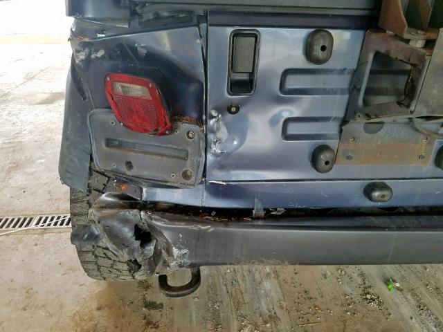 1J4FA49S42P736639 - 2002 JEEP WRANGLER / BLUE photo 9