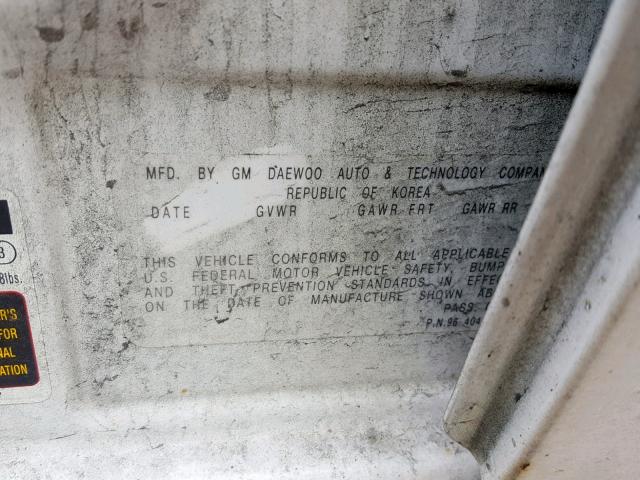 KL1TD52605B458382 - 2005 CHEVROLET AVEO BASE Ağ foto 10