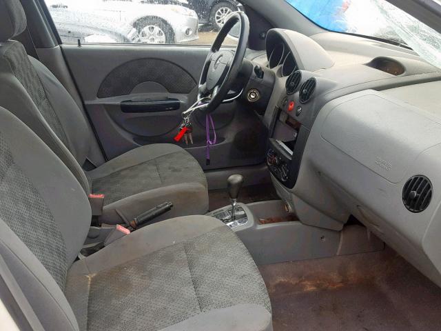 KL1TD52605B458382 - 2005 CHEVROLET AVEO BASE Ağ foto 5