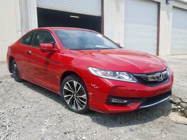 1HGCT1B85HA005750 - 2017 HONDA ACCORD EXL RED photo 1