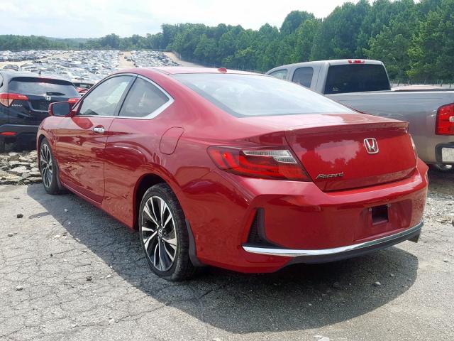 1HGCT1B85HA005750 - 2017 HONDA ACCORD EXL RED photo 3