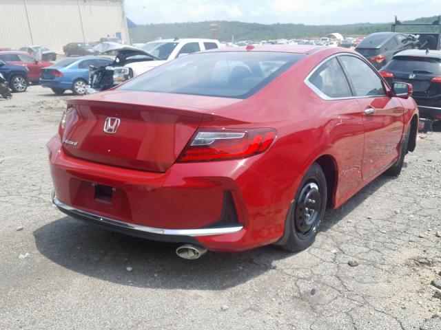 1HGCT1B85HA005750 - 2017 HONDA ACCORD EXL RED photo 4