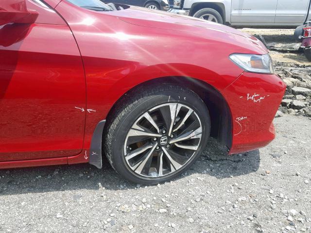 1HGCT1B85HA005750 - 2017 HONDA ACCORD EXL RED photo 9