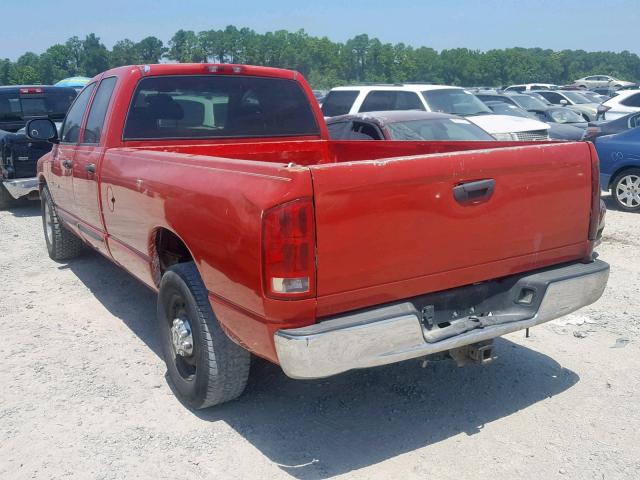 3D7KR28C85G824927 - 2005 DODGE RAM 2500 S RED photo 3