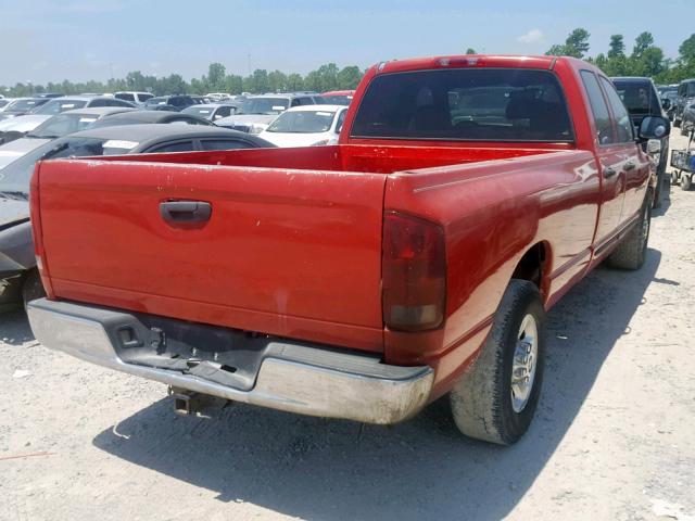 3D7KR28C85G824927 - 2005 DODGE RAM 2500 S RED photo 4