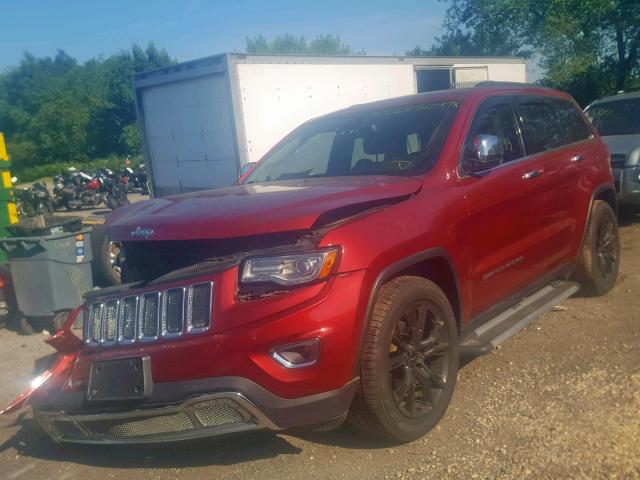 1C4RJEBG0EC453701 - 2014 JEEP GRAND CHER MAROON photo 2