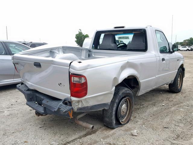 1FTYR10D25PA83074 - 2005 FORD RANGER SILVER photo 4