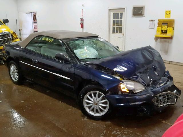 1C3EL45R92N176602 - 2002 CHRYSLER SEBRING LX BLUE photo 1