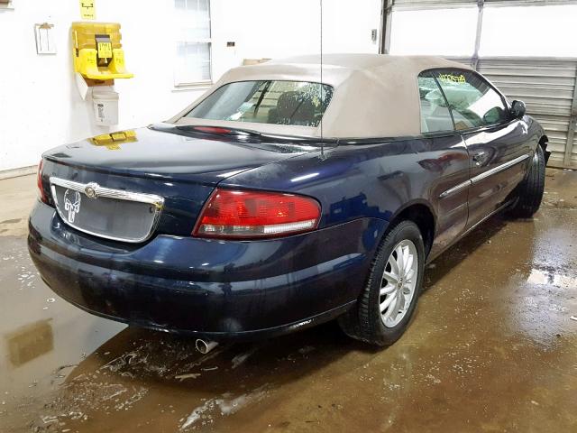 1C3EL45R92N176602 - 2002 CHRYSLER SEBRING LX BLUE photo 4