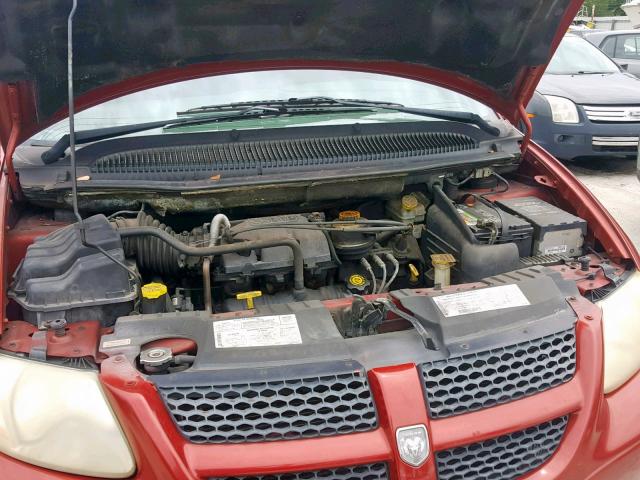 1B8GP45G01B100267 - 2001 DODGE CARAVAN SP RED photo 7