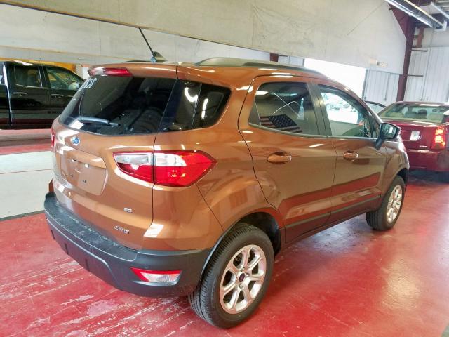 MAJ6P1UL9JC247443 - 2018 FORD ECOSPORT S ORANGE photo 4