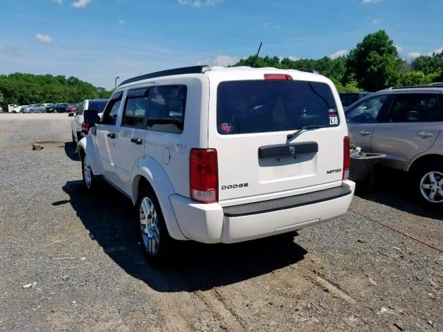 1D4PU4GK6AW174397 - 2010 DODGE NITRO HEAT WHITE photo 3