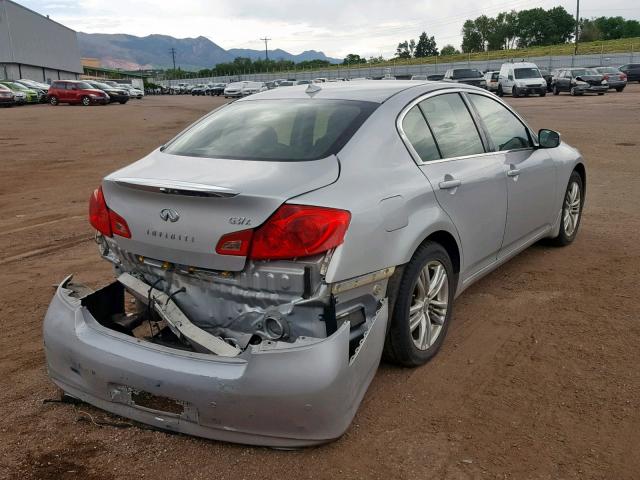 JN1CV6AR4CM973865 - 2012 INFINITI G37 SILVER photo 4