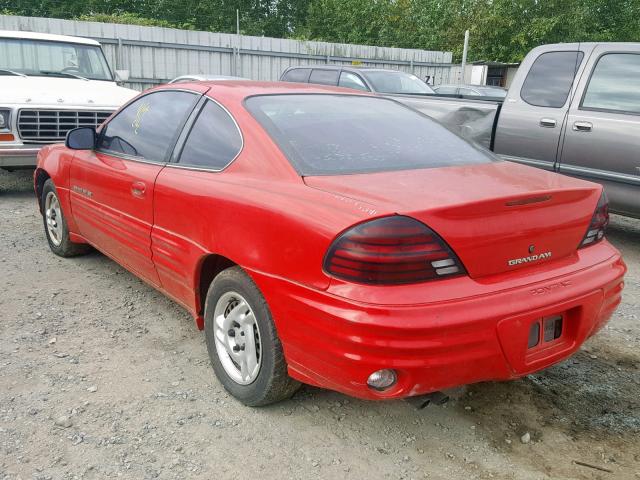 1G2NE12E2XM788454 - 1999 PONTIAC GRAND AM S RED photo 3