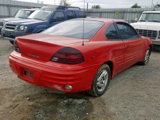 1G2NE12E2XM788454 - 1999 PONTIAC GRAND AM S RED photo 4