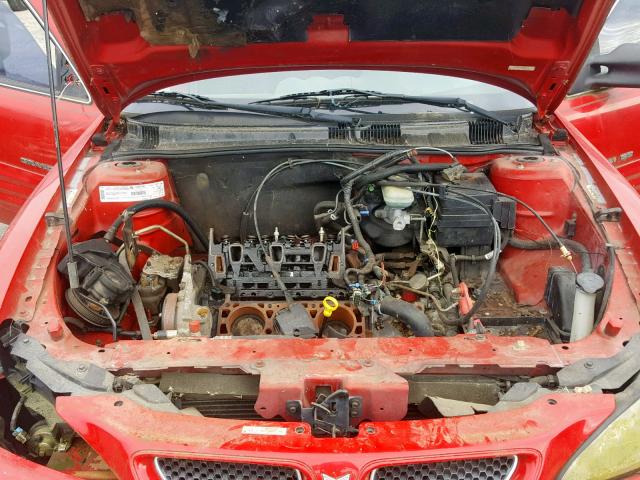 1G2NE12E2XM788454 - 1999 PONTIAC GRAND AM S RED photo 7