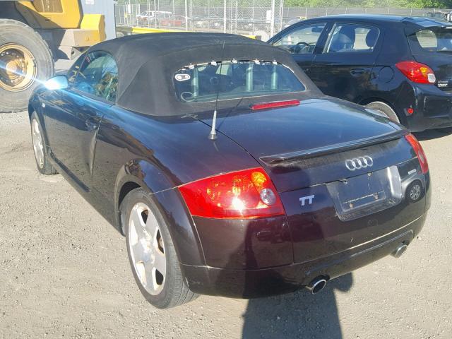 TRUUT28NX11007172 - 2001 AUDI TT QUATTRO BLACK photo 3